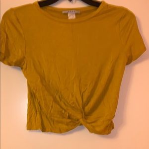 SIZE SMALL mustard crop top very cute
